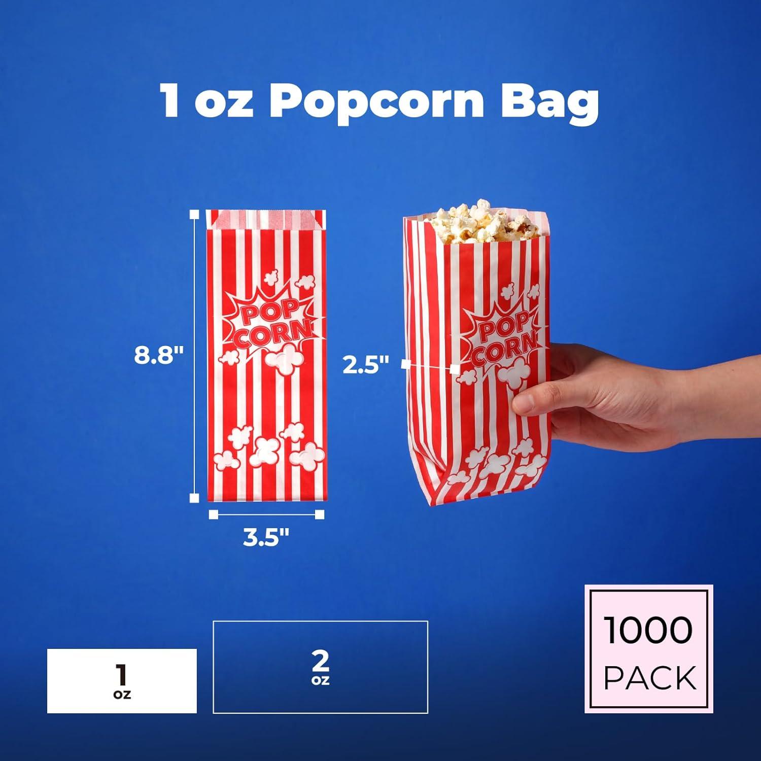 Bolsas de Papel para Palomitas Fit Meal Prep 1000 Unidades 28.35 g