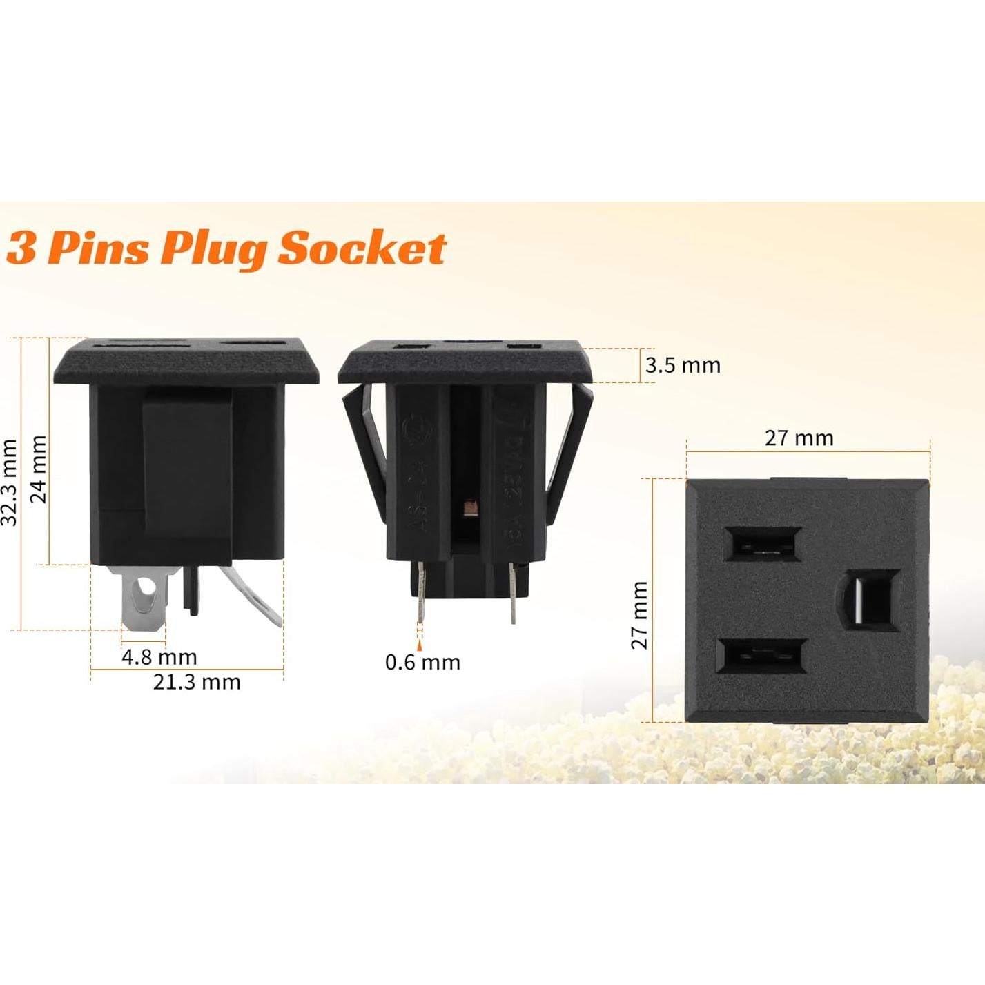Enchufe de Reemplazo para Máquina de Palomitas Great Northern