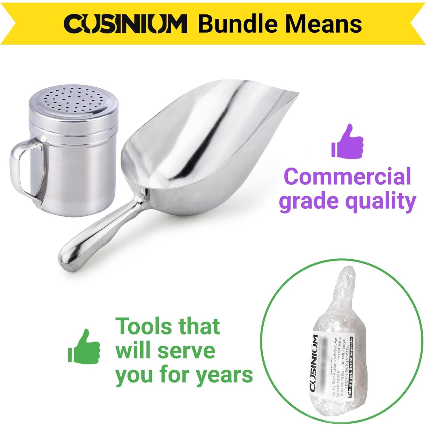 Cucharón de Aluminio CUSINIUM 12 oz + Molinillo de Sal