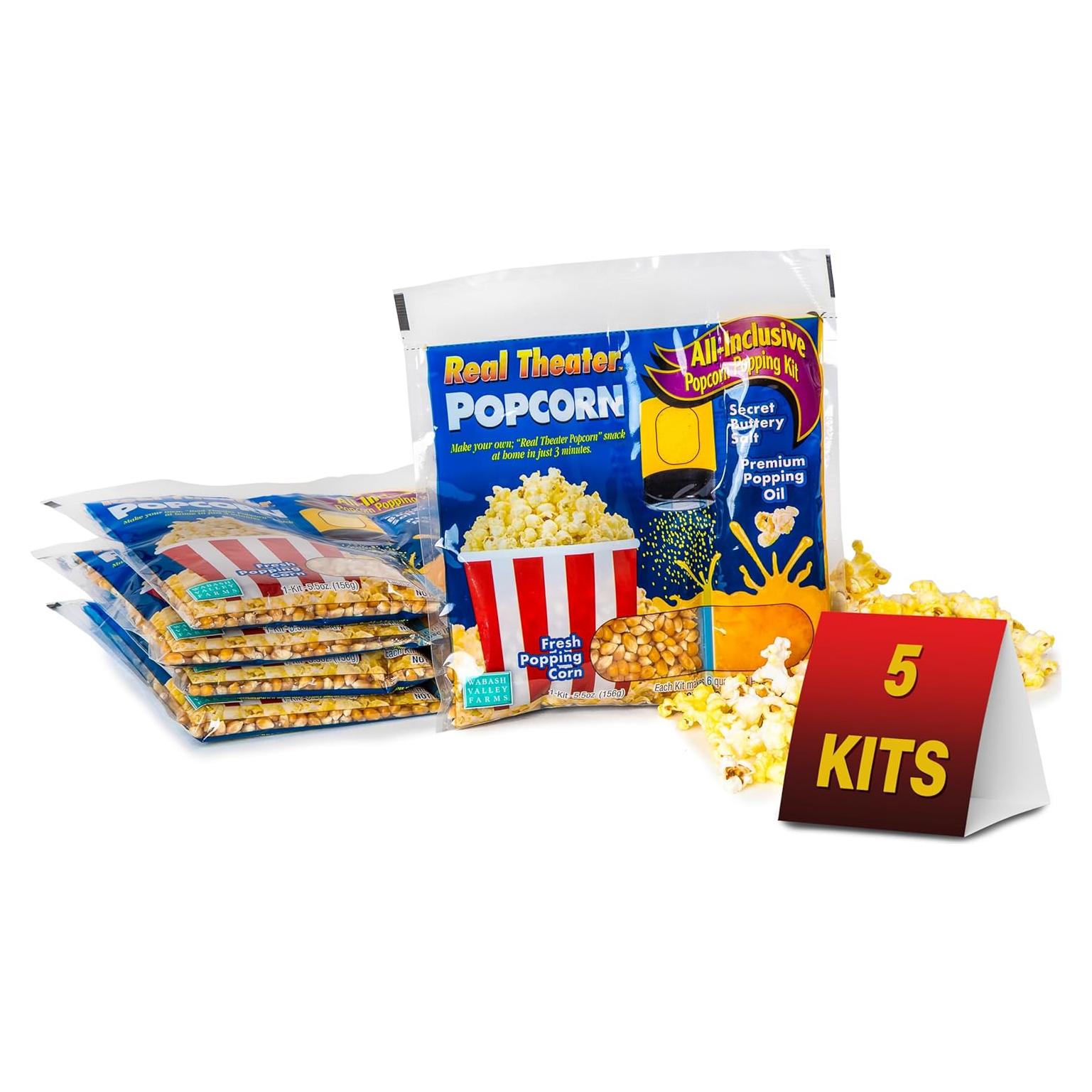 Kit de Palomitas Wabash Valley Farms Real Theatre - 5 Paquetes