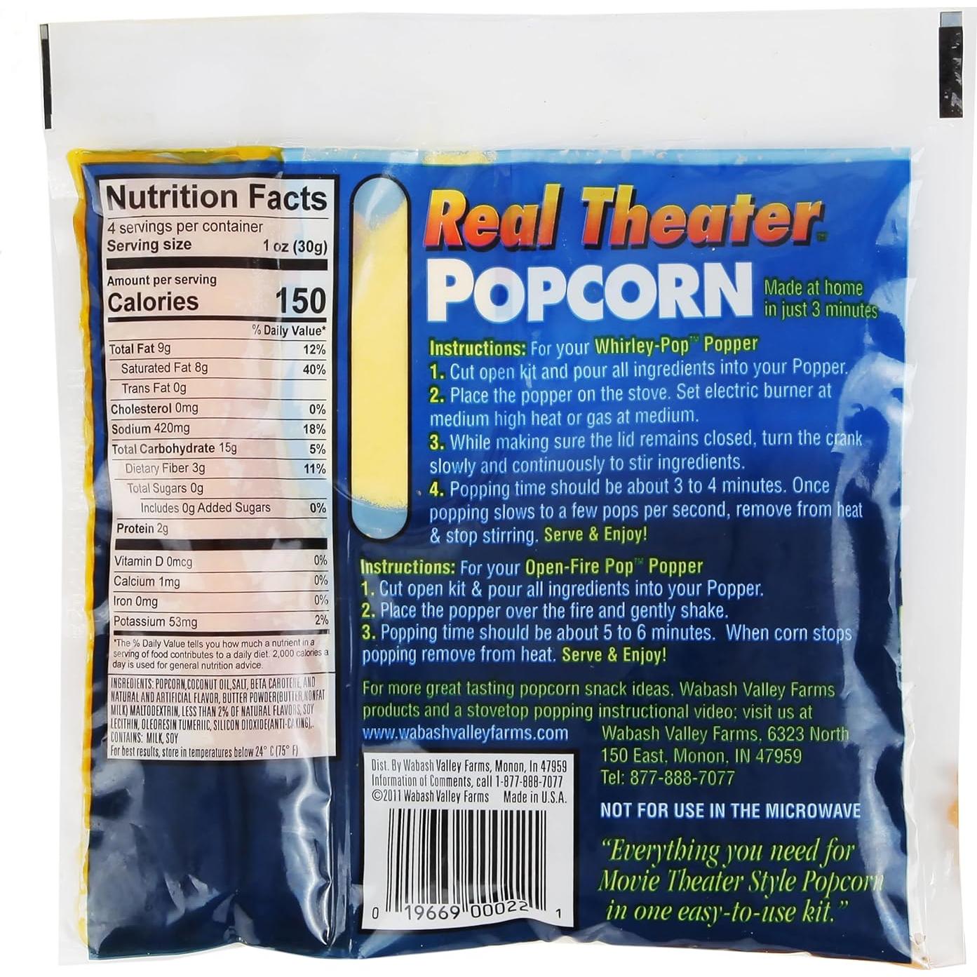 Kit de Palomitas Wabash Valley Farms Real Theatre - 5 Paquetes