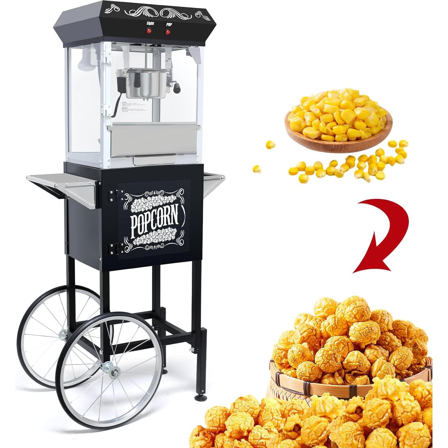 Máquina de Hacer Palomitas Nifoti 8 Oz 650W Acero Inoxidable