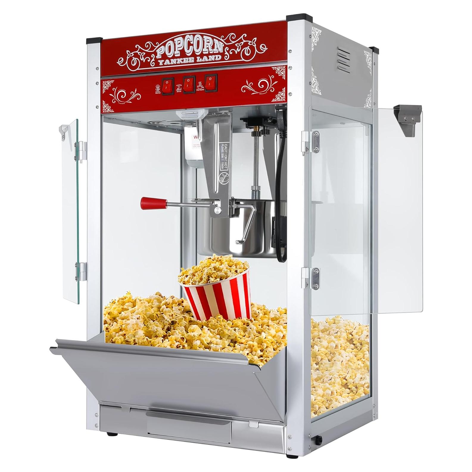Máquina de Hacer Palomitas Nifoti 16 OZ 1440W Acero Inoxidable