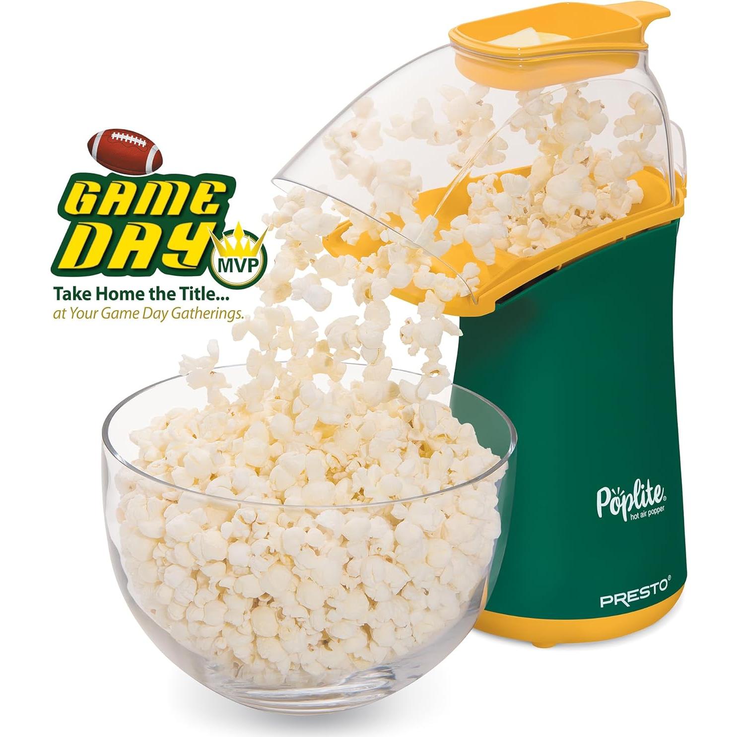 Máquina de Palomitas de Maíz Presto PopLite Verde/Dorado 20 Tazas