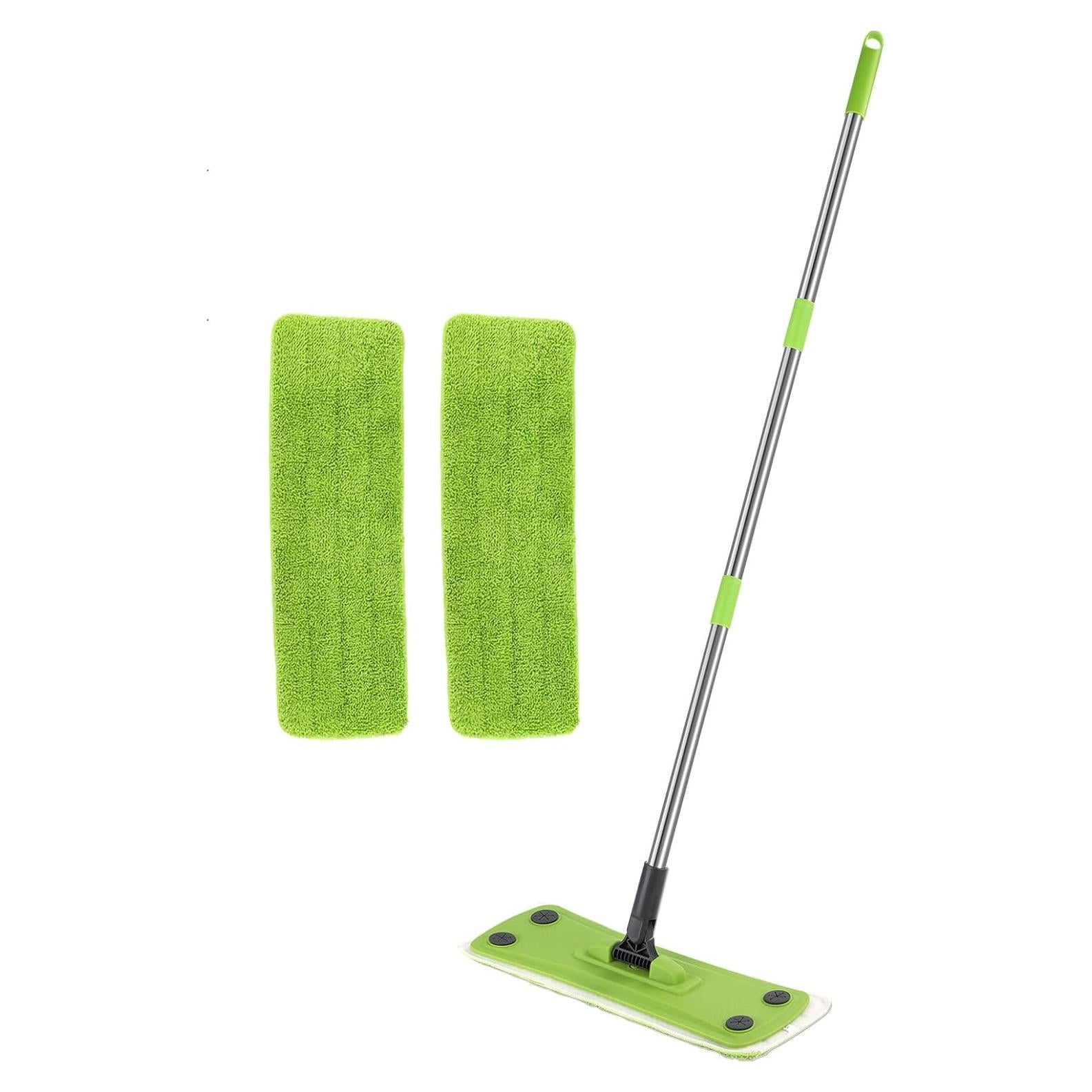 Mopa Plana Runful con Mango Ajustable y 2 Almohadillas de Microfibra