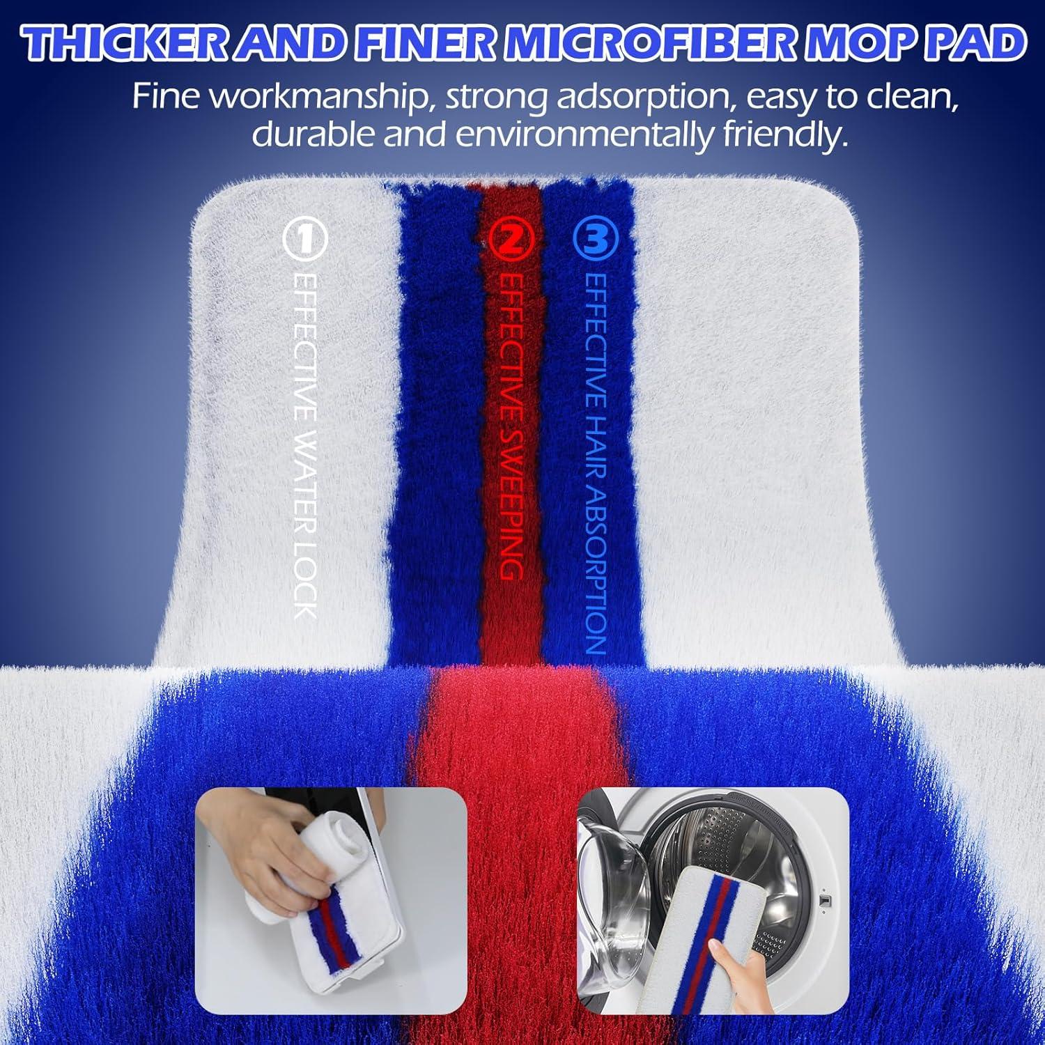 Juego de trapeador y cubo Midyb con 2 almohadillas de microfibra