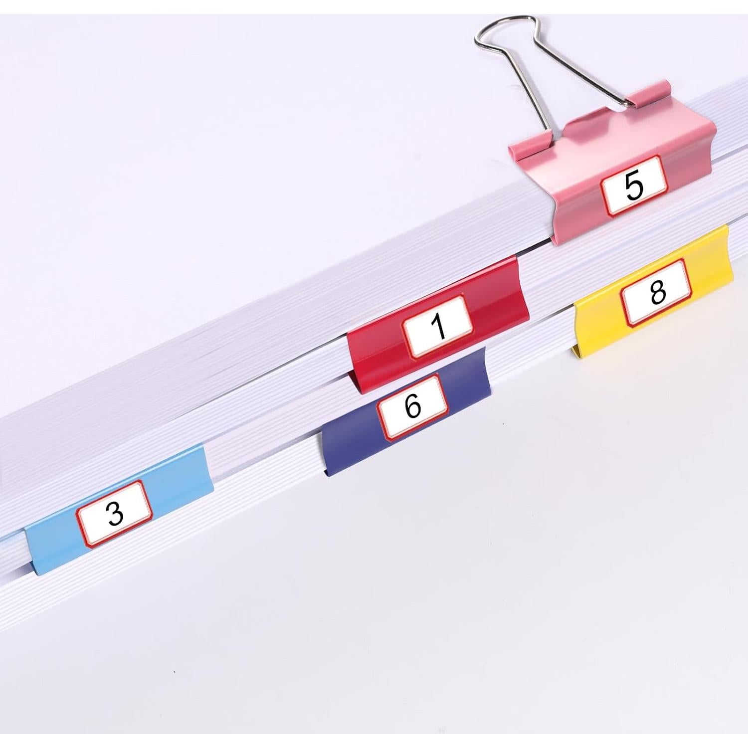 Clips de Carpeta Grandes Ufmarine 4.1 cm 36 Piezas Colores