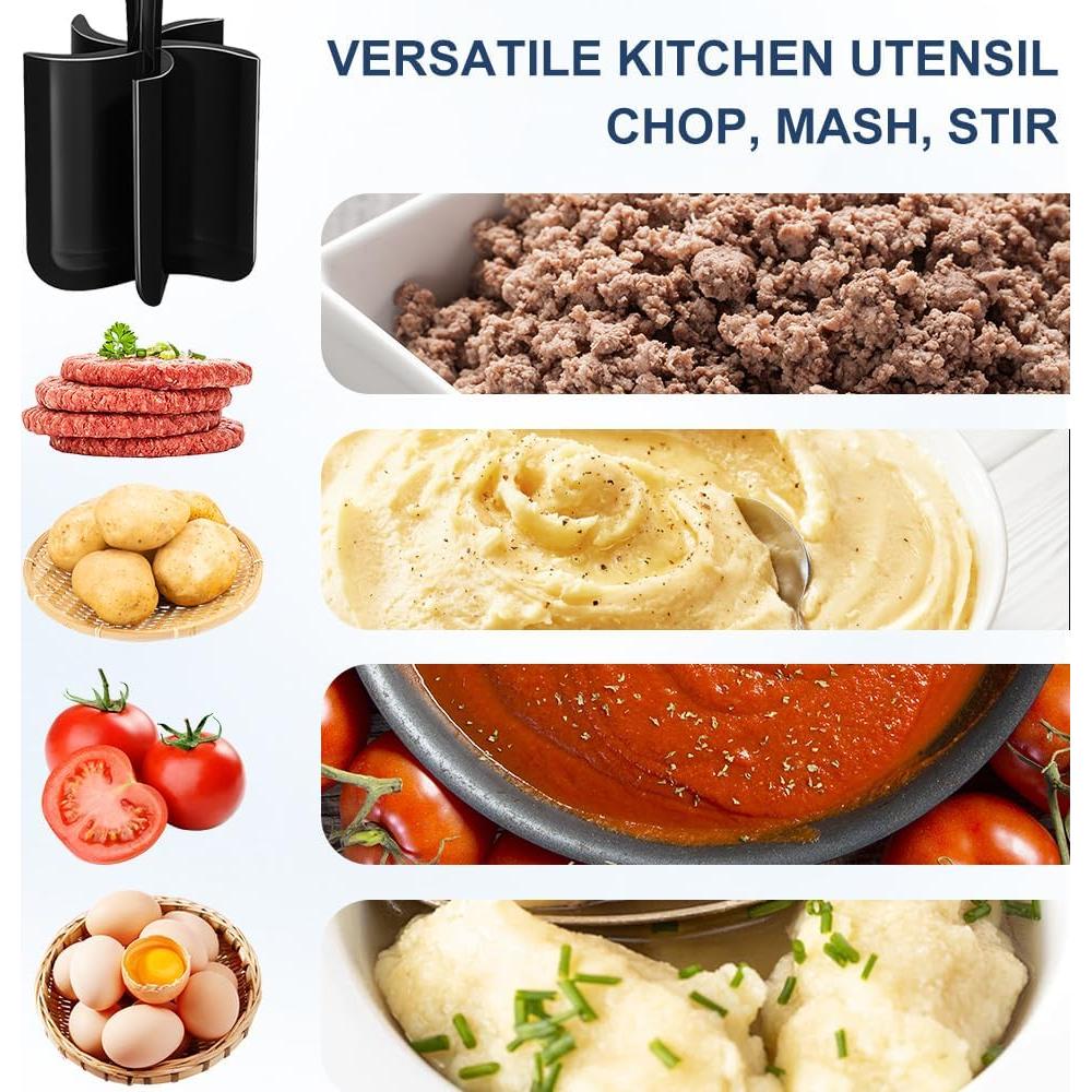 Picador de Carne y Aplastador VUCVOLH - Nylon Antiadherente 5 Cuchillas