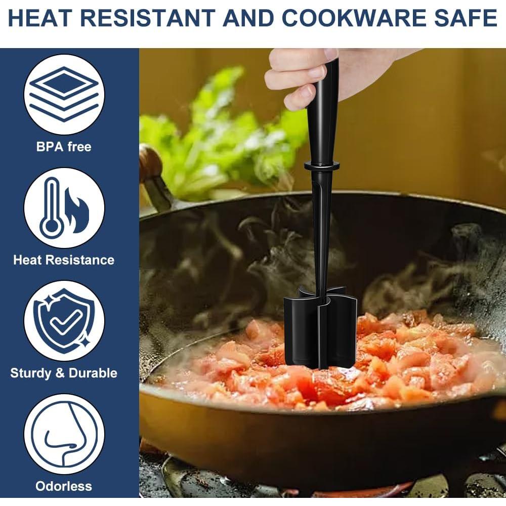 Picador de Carne y Aplastador VUCVOLH - Nylon Antiadherente 5 Cuchillas