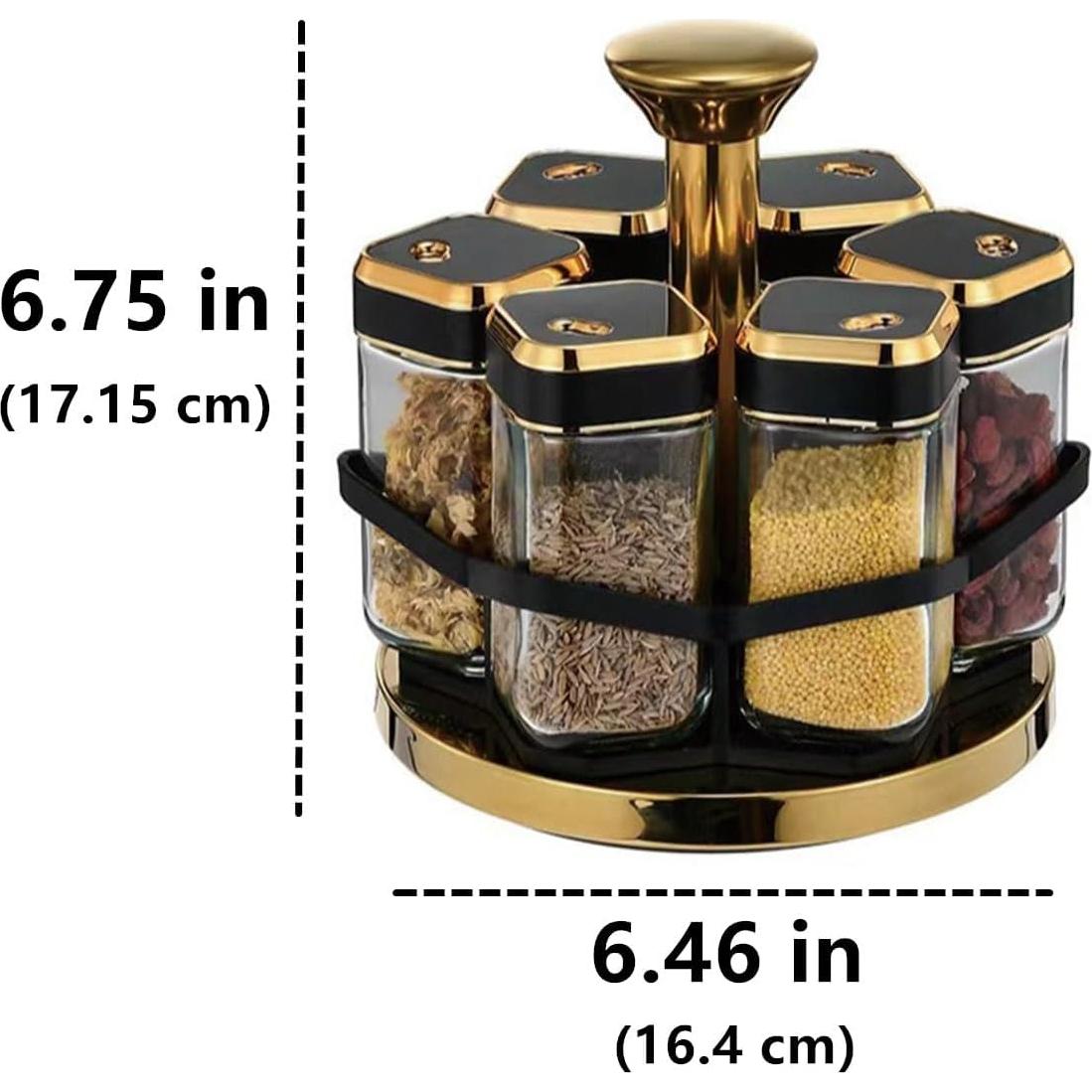 Organizador Giratorio de Especias TSY TOOL 360° con 6 Tarros