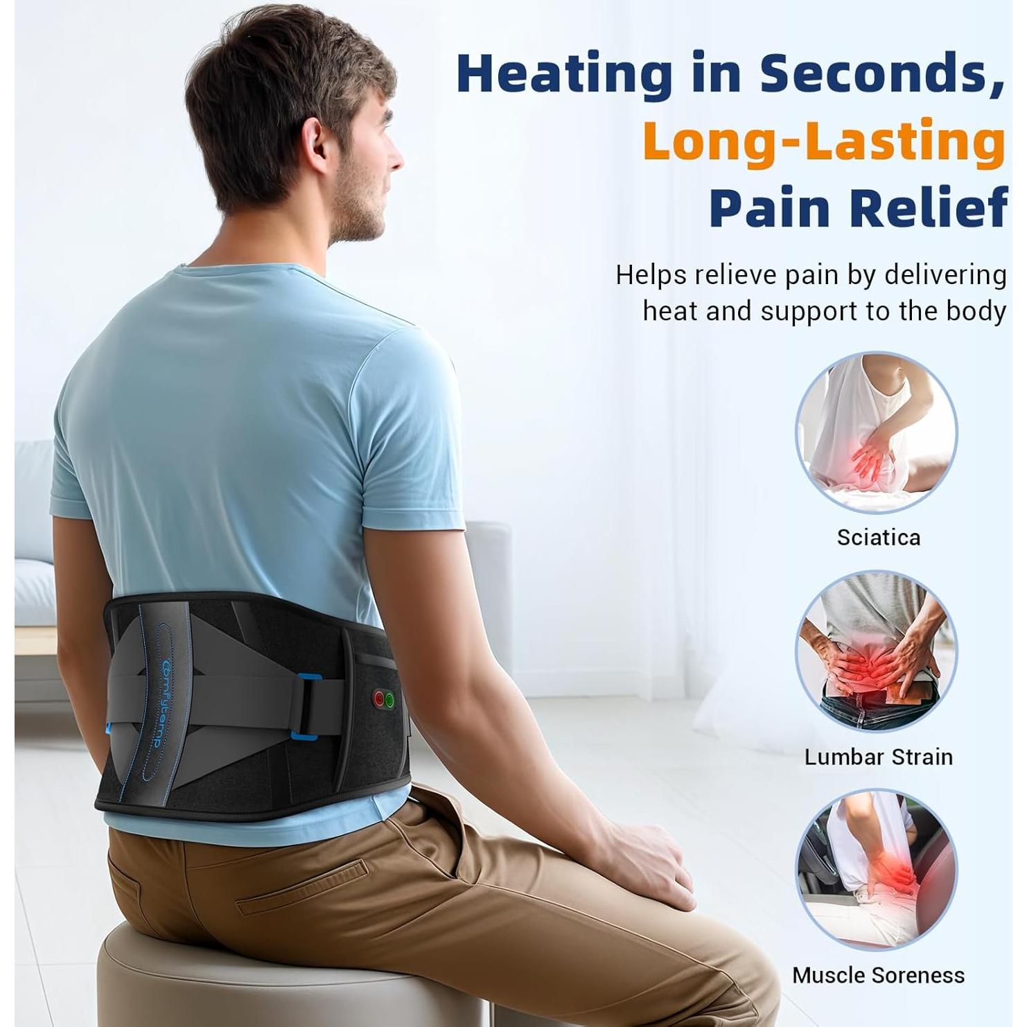 Almohadilla Térmica Inalámbrica Comfytemp 132 cm Soporte Lumbar