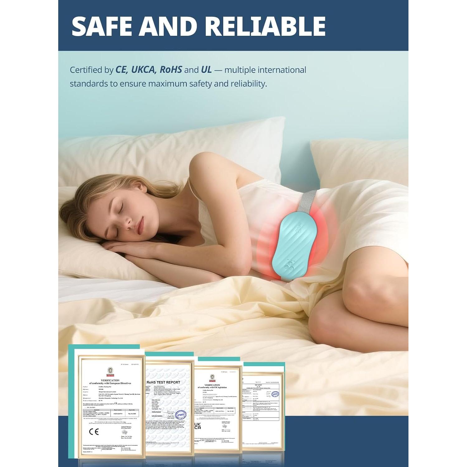 Almohadilla Calentadora Slimpal SPC023 Inalámbrica para Calambres Menstruales