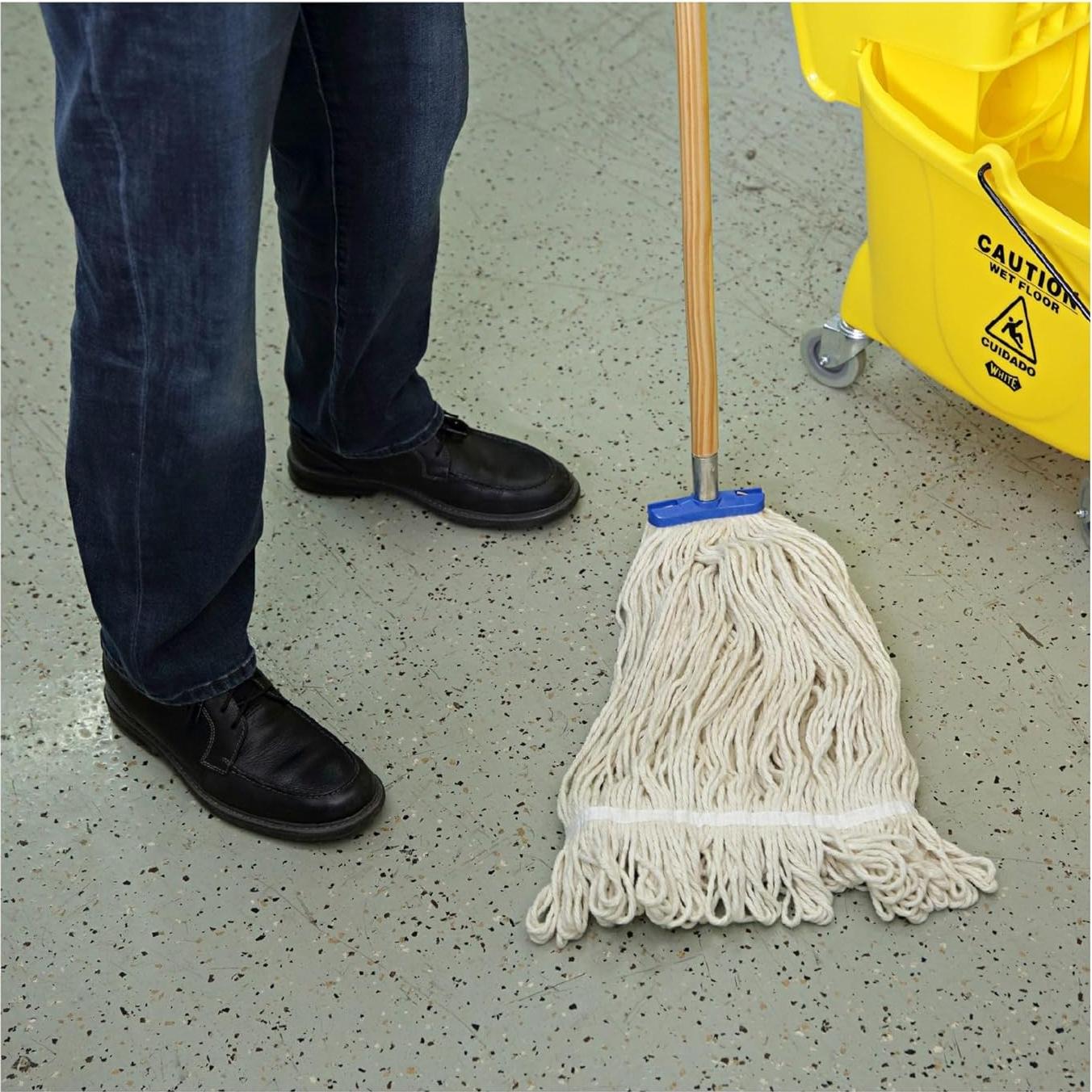 Cabezal de Mopa Boardwalk BWK824C 24 oz Algodón Blanco Paquete 12