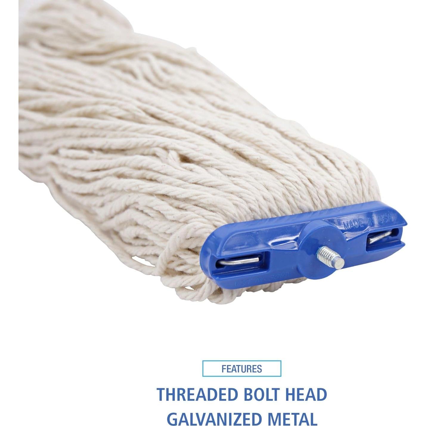 Cabezal de Mopa Boardwalk BWK824C 24 oz Algodón Blanco Paquete 12