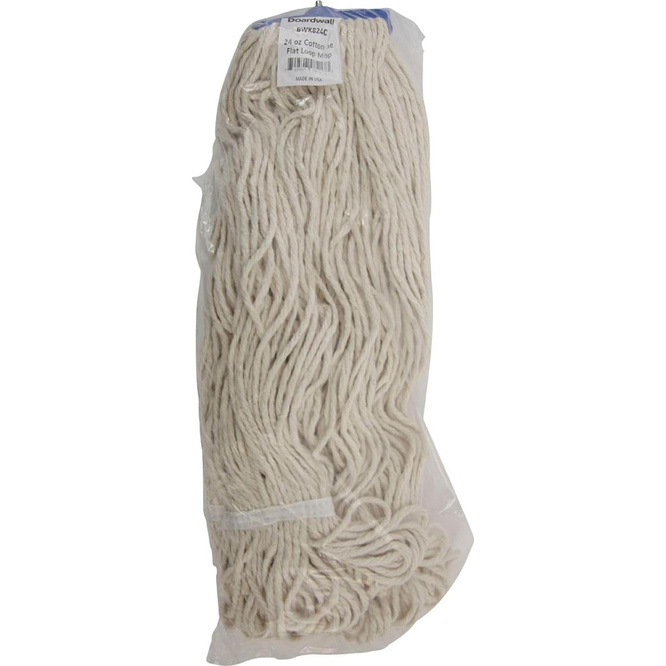 Cabezal de Mopa Boardwalk BWK824C 24 oz Algodón Blanco Paquete 12