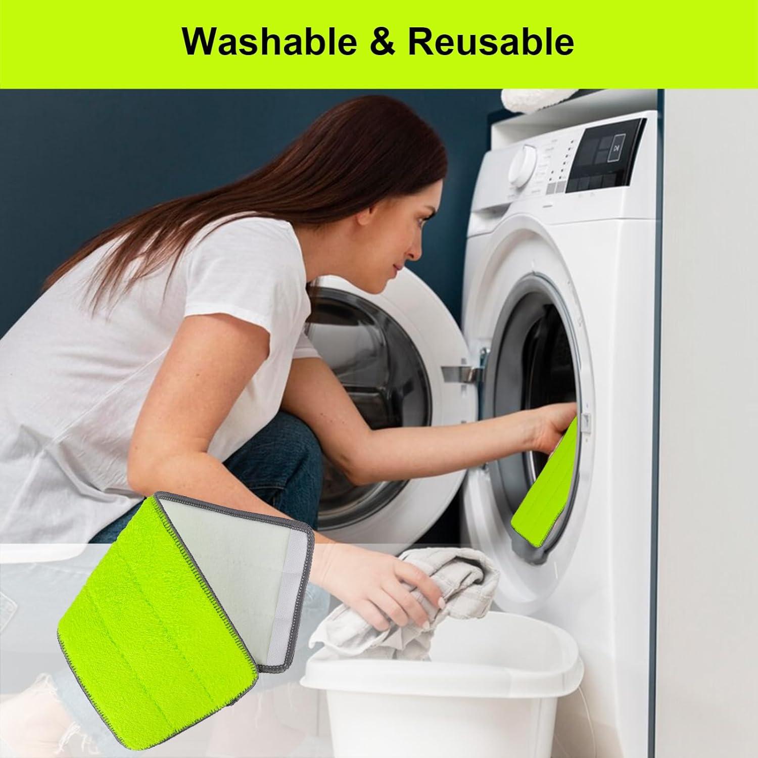 Pads de Microfibra Libman Rinse 'n Wring - Paquete de 12 Reutilizables