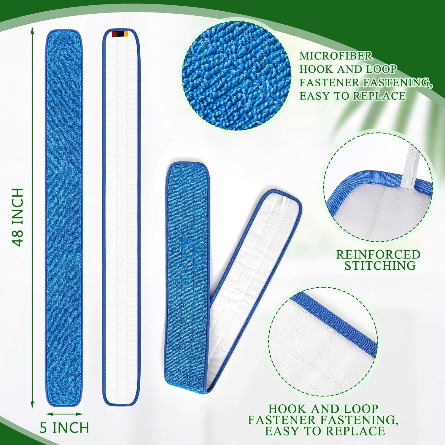 3 Almohadillas de Mopa de Microfibra 121.92 cm LOYIM Reutilizables