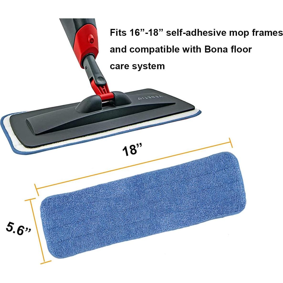 Paquete de 10 cabezales de repuesto microfibra 18x5.6cm Bona