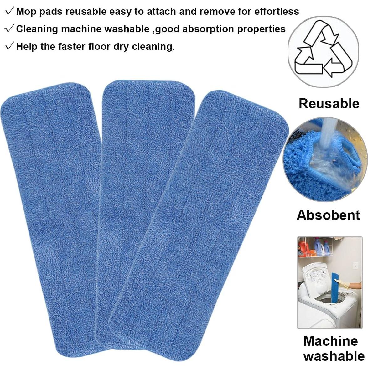 Paquete de 10 cabezales de repuesto microfibra 18x5.6cm Bona