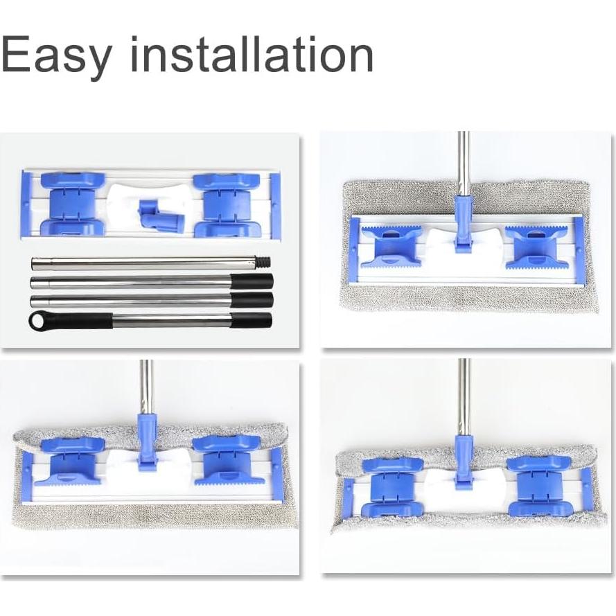 Mopa de Microfibra Profesional Godiyyer con Mango de Acero Inoxidable 147 cm