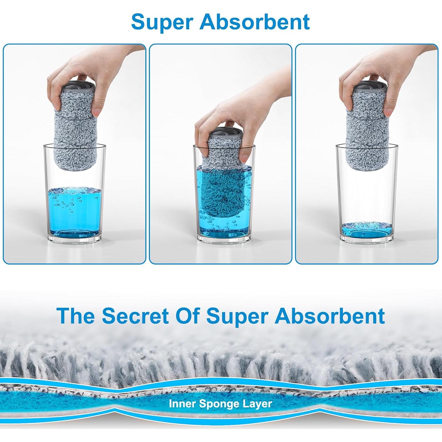 Almohadillas de Mopa de Microfibra Aifacay 33 cm - Paquete de 6