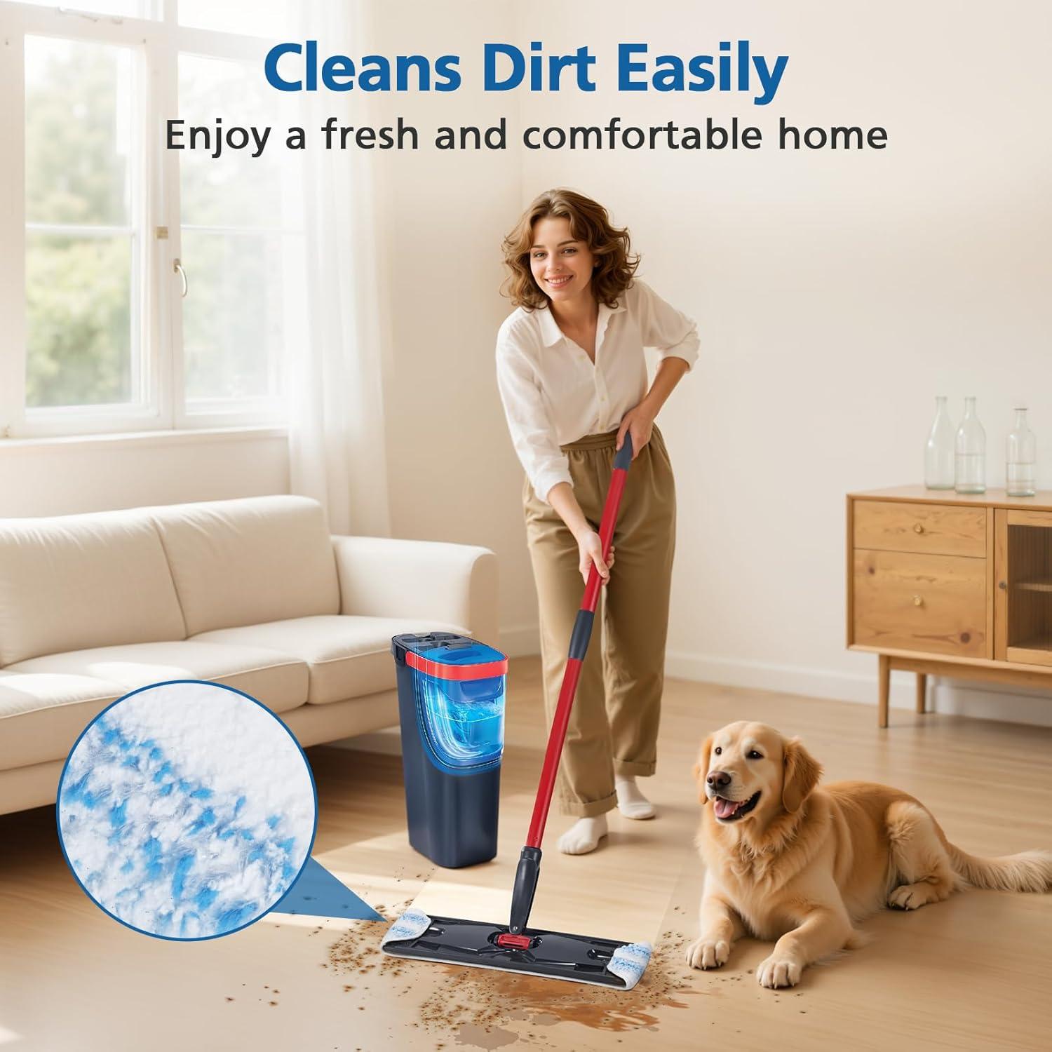 Paquete de 6 almohadillas de mopa H2prO microfibra lavables