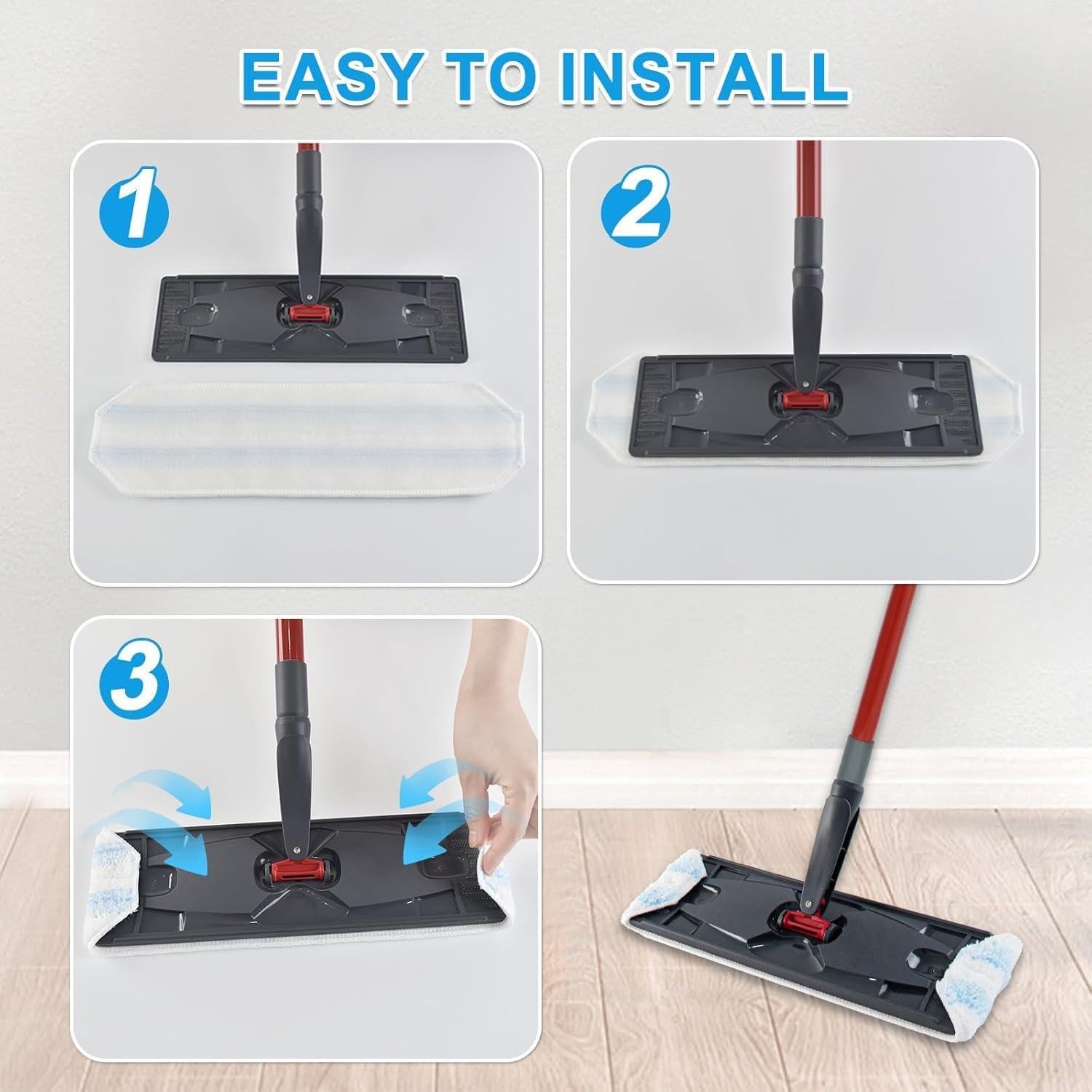 Paquete de 6 almohadillas de microfibra NIXOOT para O-Cedar H2Pro