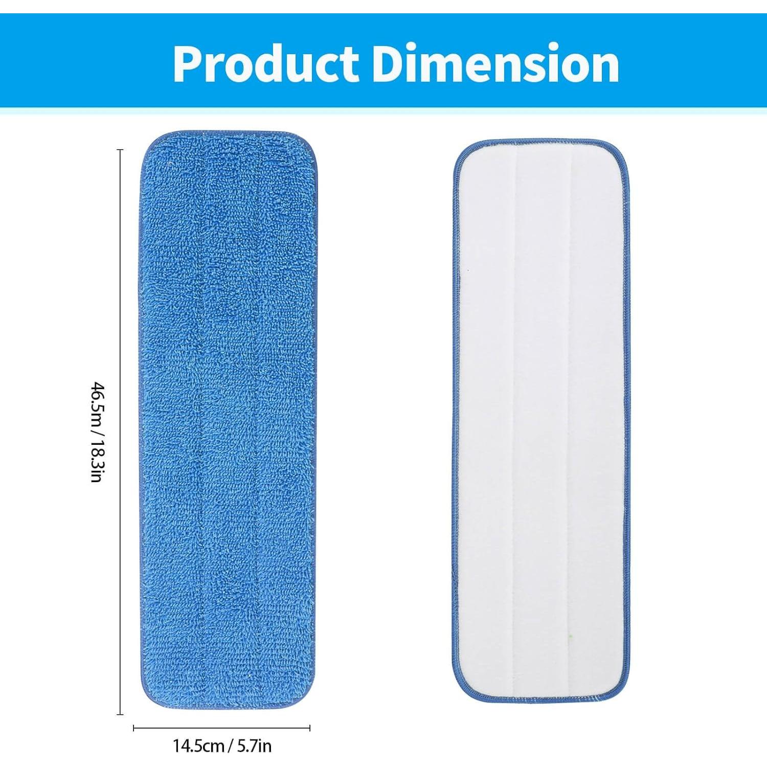 10 Almohadillas de Microfibra 46.4x14.5cm Reemplazo Mopa Gudotra