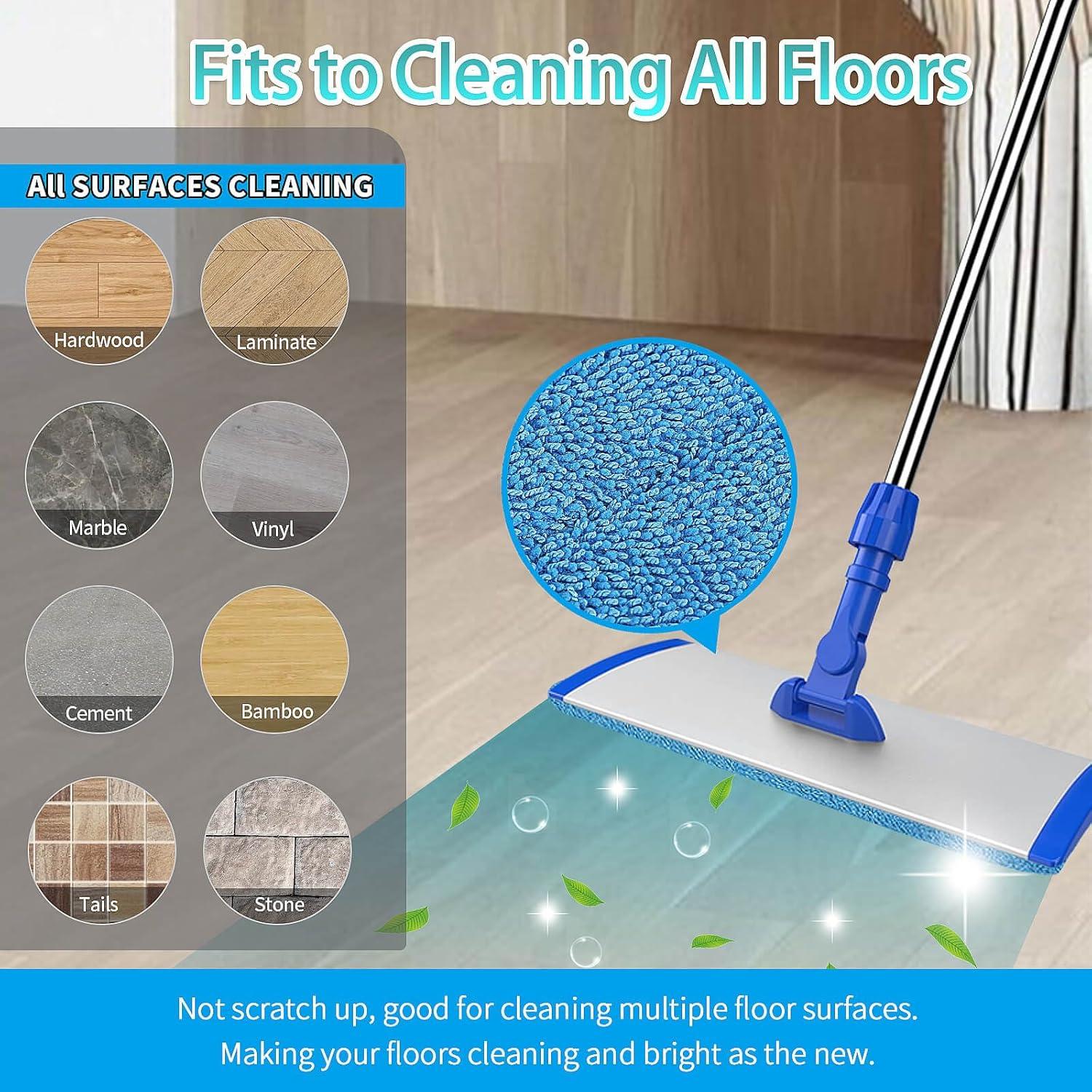 10 Almohadillas de Microfibra 46.4x14.5cm Reemplazo Mopa Gudotra