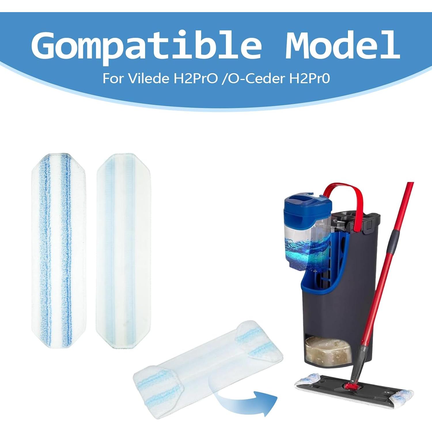 Paquete de 6 almohadillas de microfibra Ocedar H2Pro lavables