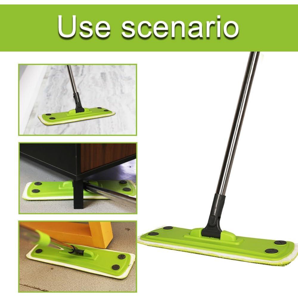 Mopa de Microfibra CHANHOO con 5 Hojas Desechables y 2 Almohadillas