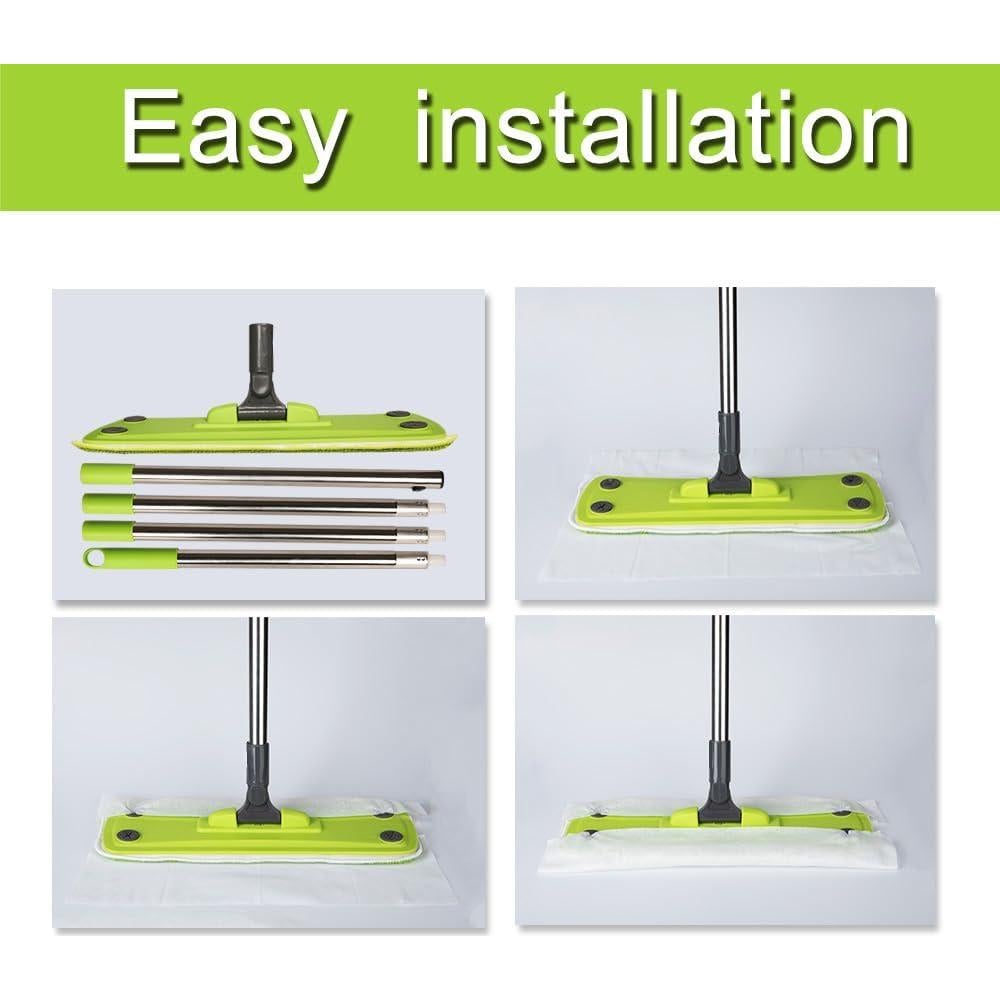 Mopa de Microfibra CHANHOO con 5 Hojas Desechables y 2 Almohadillas