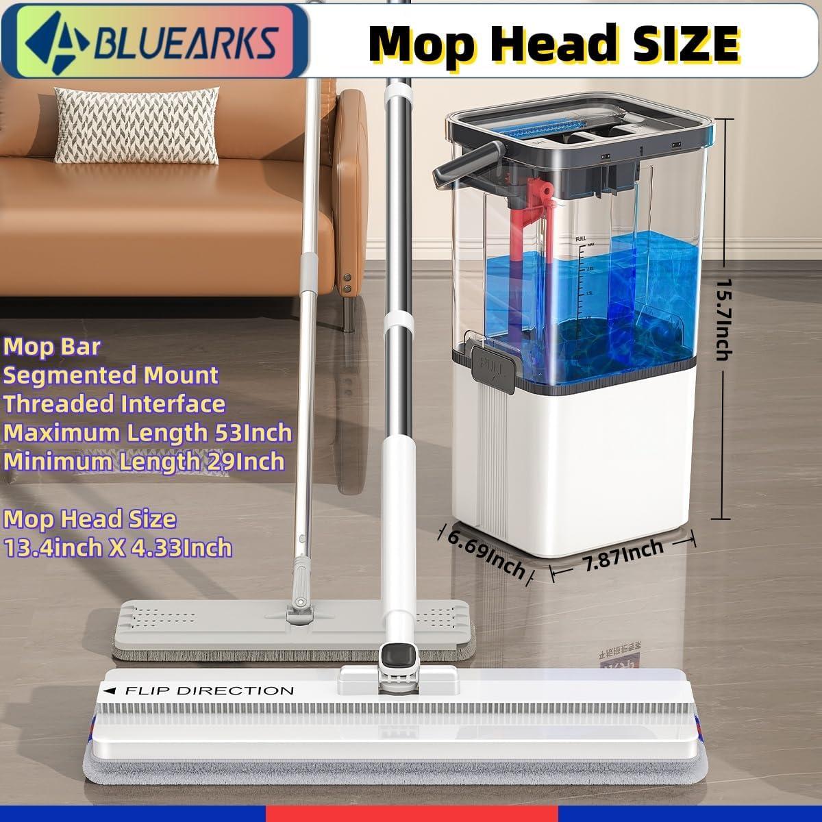 Juego de trapeador y cubo autolimpiante Bluearks 9.5L