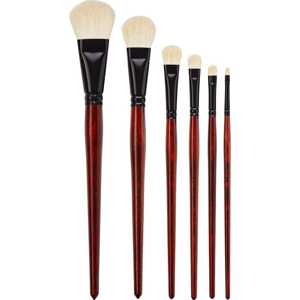 Set de Pinceles Ovalados Mop KINGART 1050A 6 Piezas Pelo Cabra
