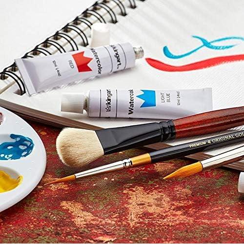 Set de Pinceles Ovalados Mop KINGART 1050A 6 Piezas Pelo Cabra