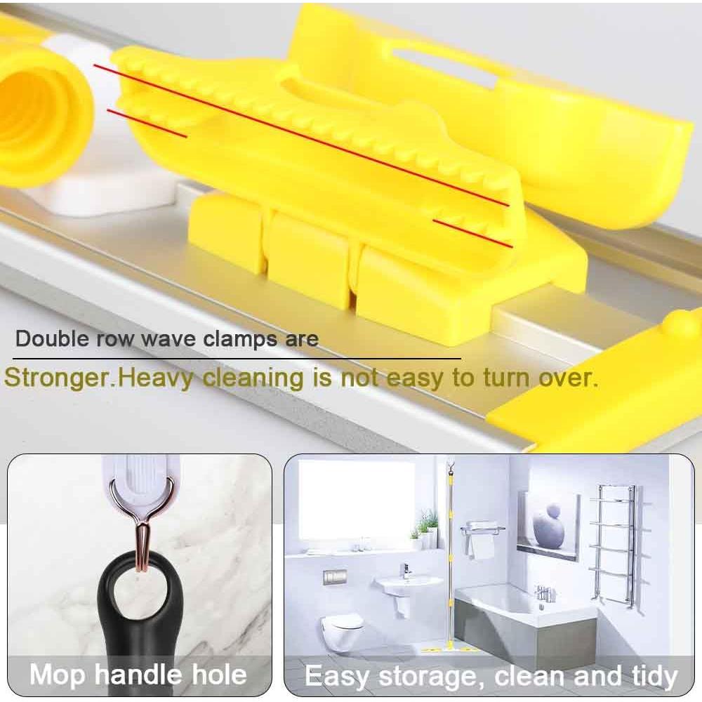 Mopa plana Gloffer con almohadillas lavables y mango ajustable