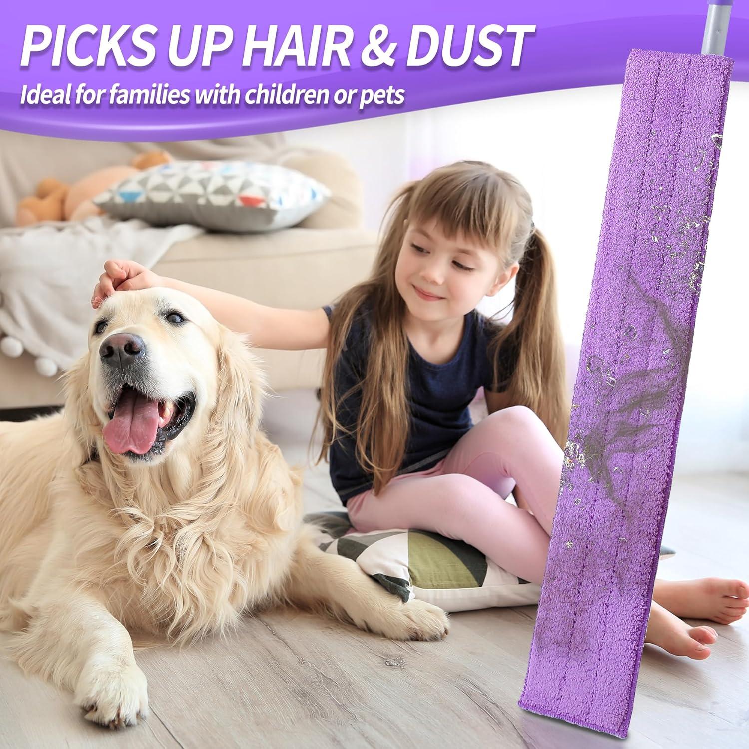 Mopa de Microfibra 60 cm IVYROLL con 4 Paños Lavables