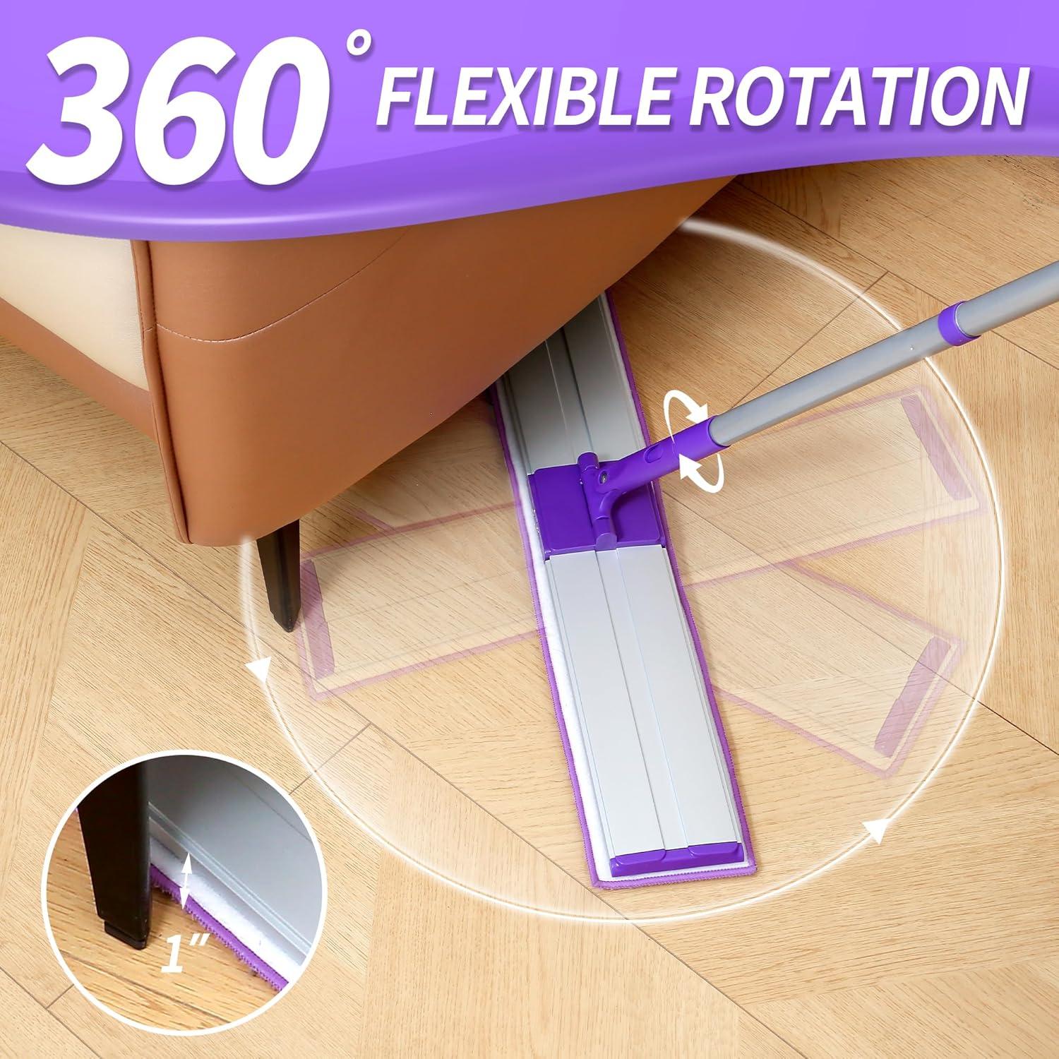 Mopa de Microfibra 60 cm IVYROLL con 4 Paños Lavables