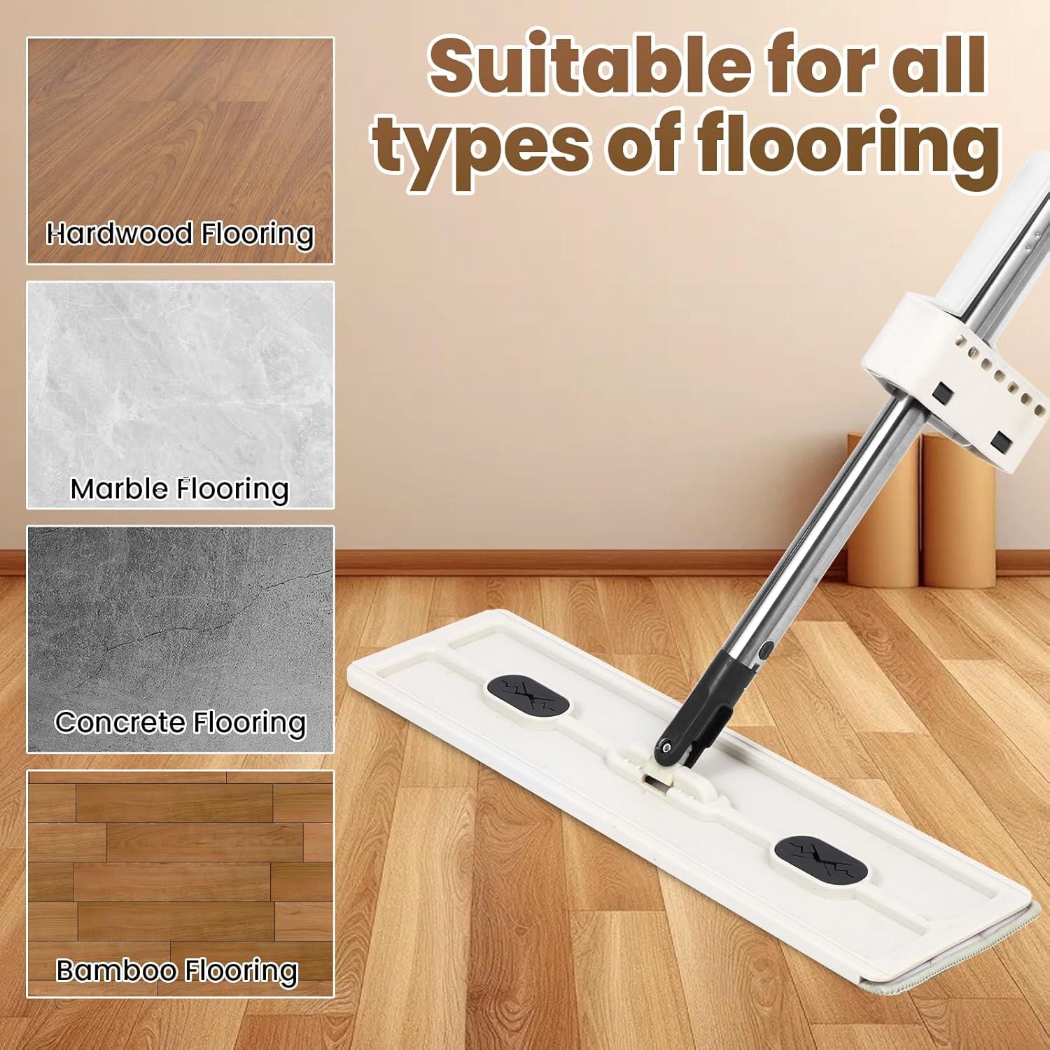 Mopa plana autolimpiable WUSUDUR 45.72 cm con 3 almohadillas