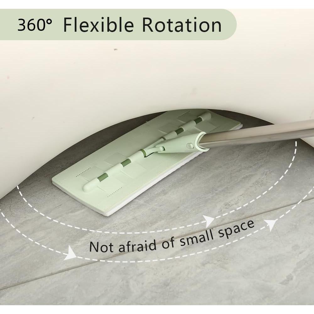 Mopa Ajustable BAISENJIE 60" con Cabezal de 33 cm y Pads