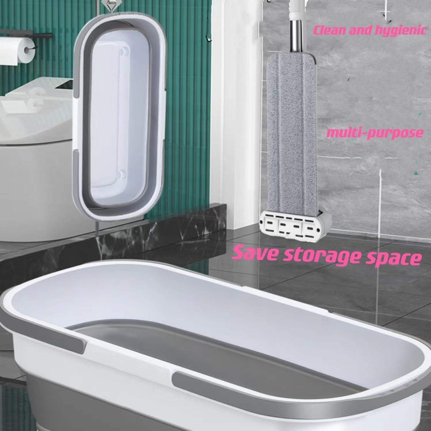 Juego de trapeador y cubo YIMCABDG con 6 almohadillas de microfibra