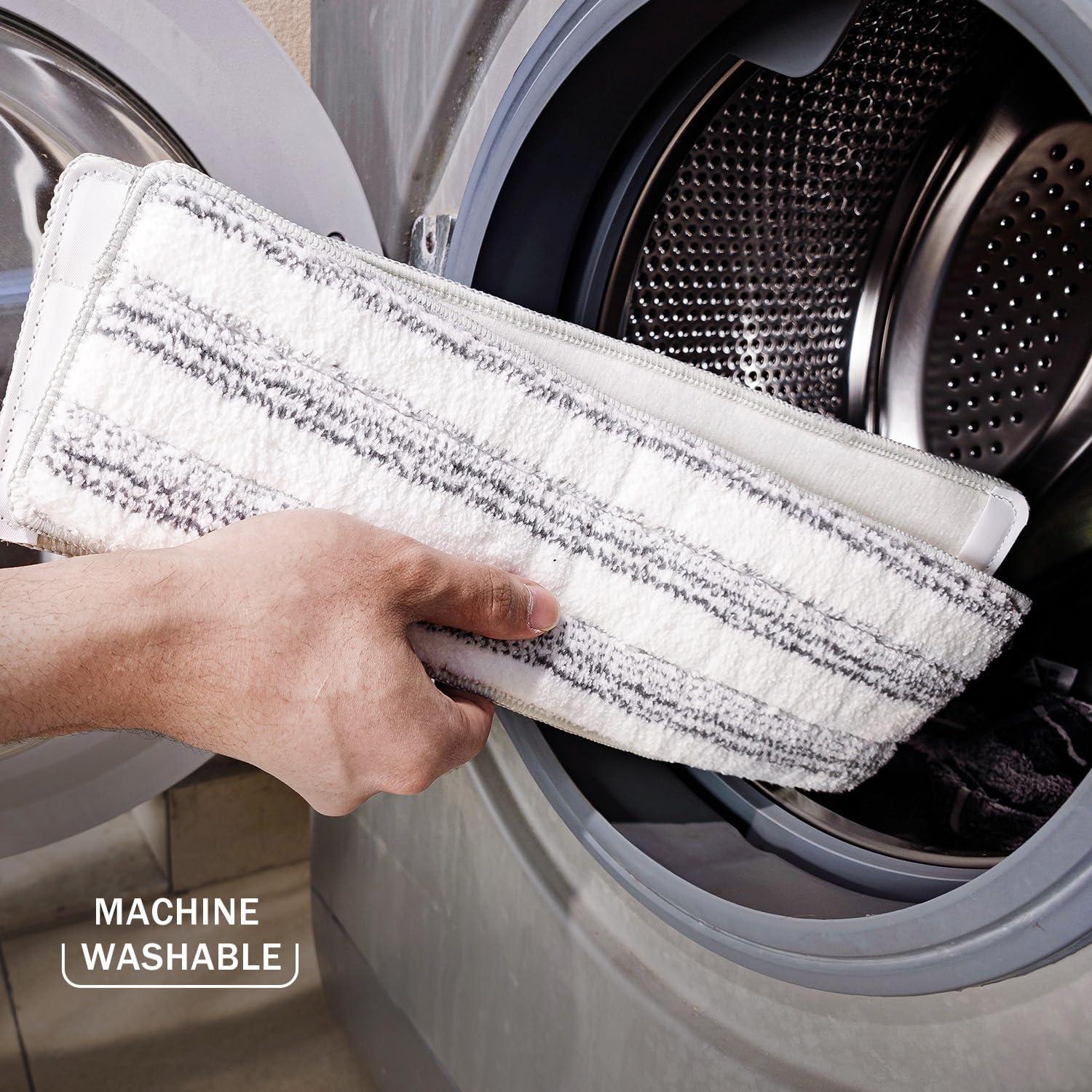 Juego de trapeador y cubo HoMettler con 4 almohadillas de microfibra