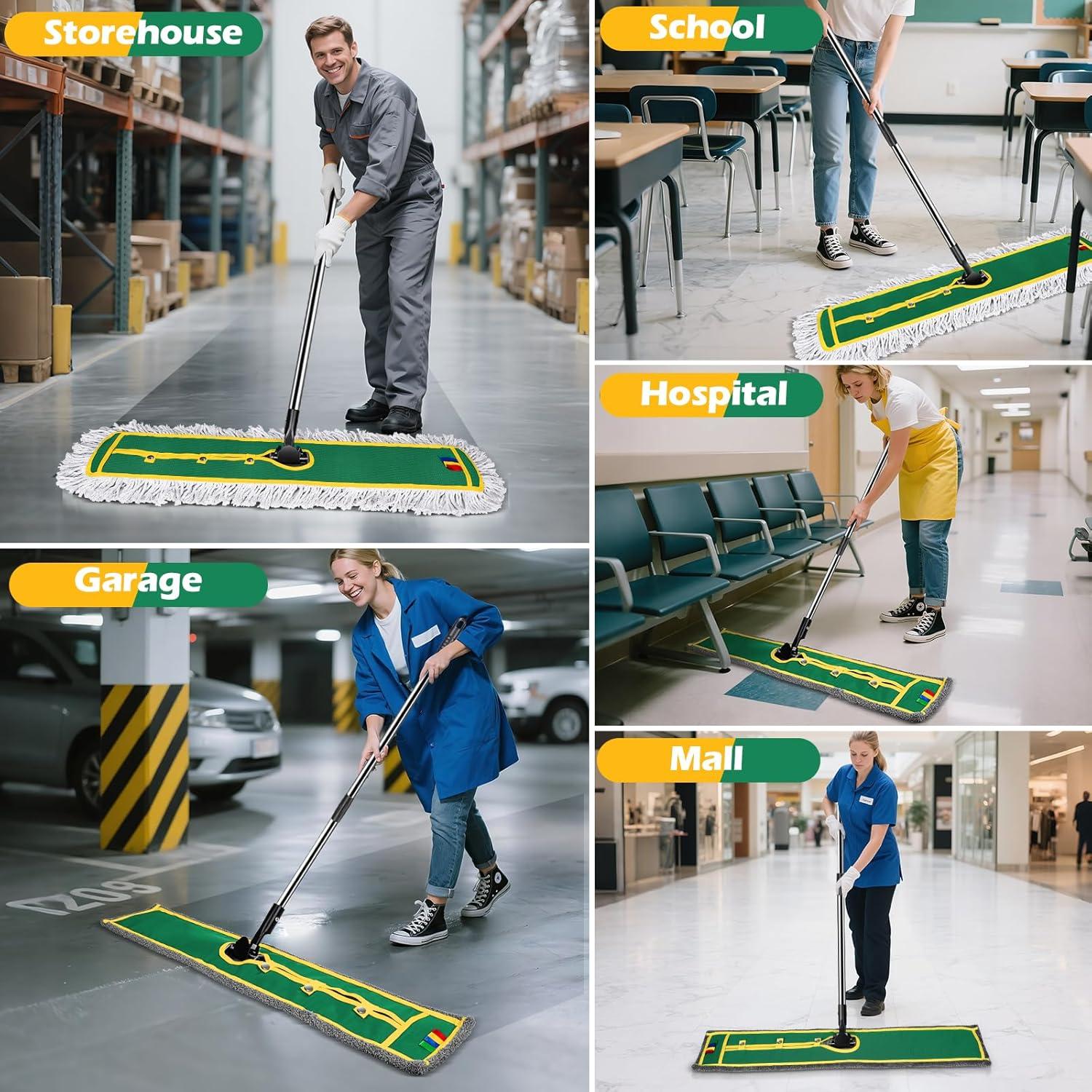 Mopa de Polvo MASTERTOP 106.68 cm con Mango Largo y Almohadillas