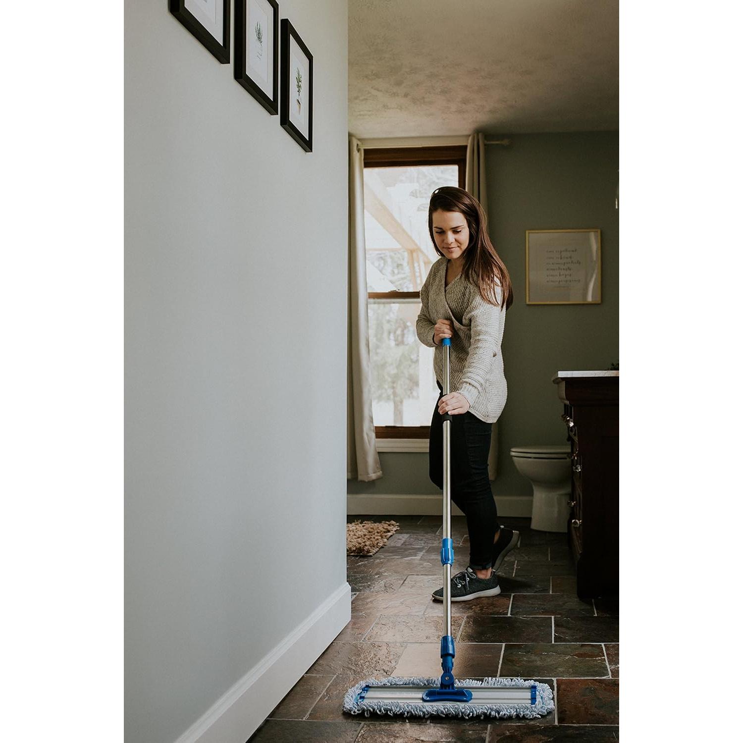 Mopa de Microfibra Zflow Profesional 45.72 cm - Mango Acero Inoxidable