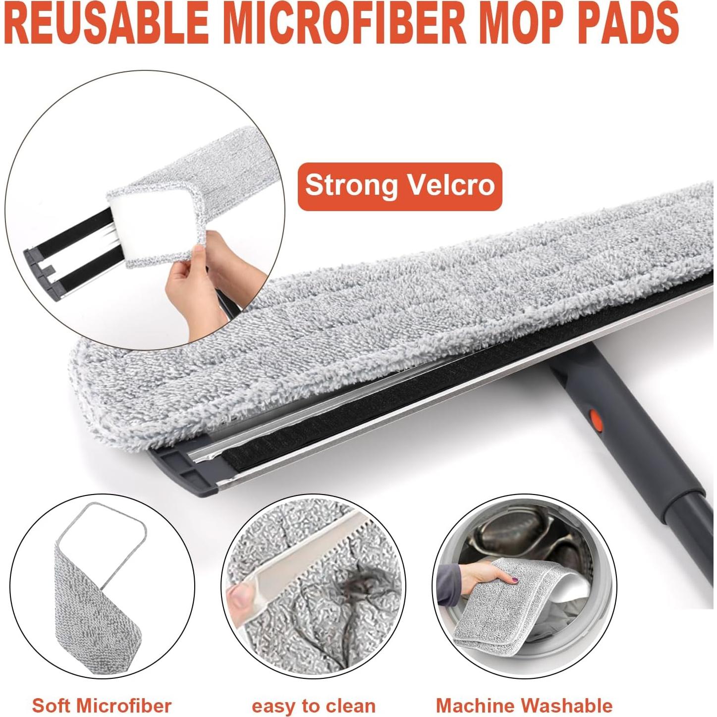 Mop de Microfibra Profesional 18" YOUSHANGJIA con Mango Ajustable