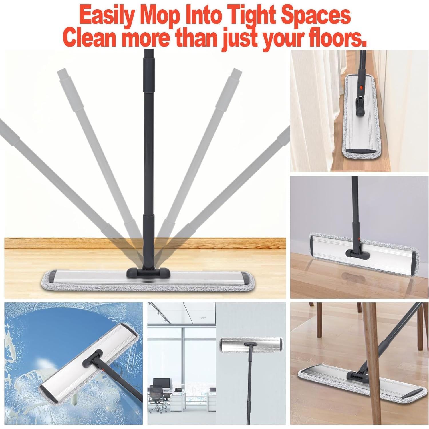 Mop de Microfibra Profesional 18" YOUSHANGJIA con Mango Ajustable
