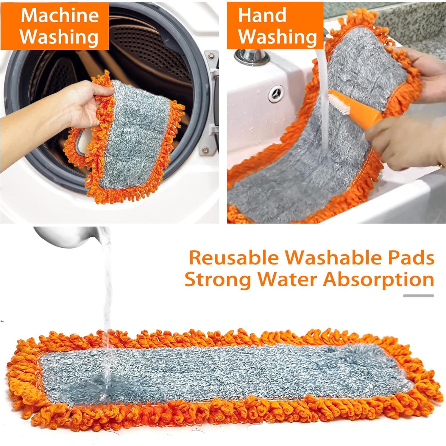 Mopa de Polvo JEHONN con Paño de Microfibra Lavable 90-127 cm