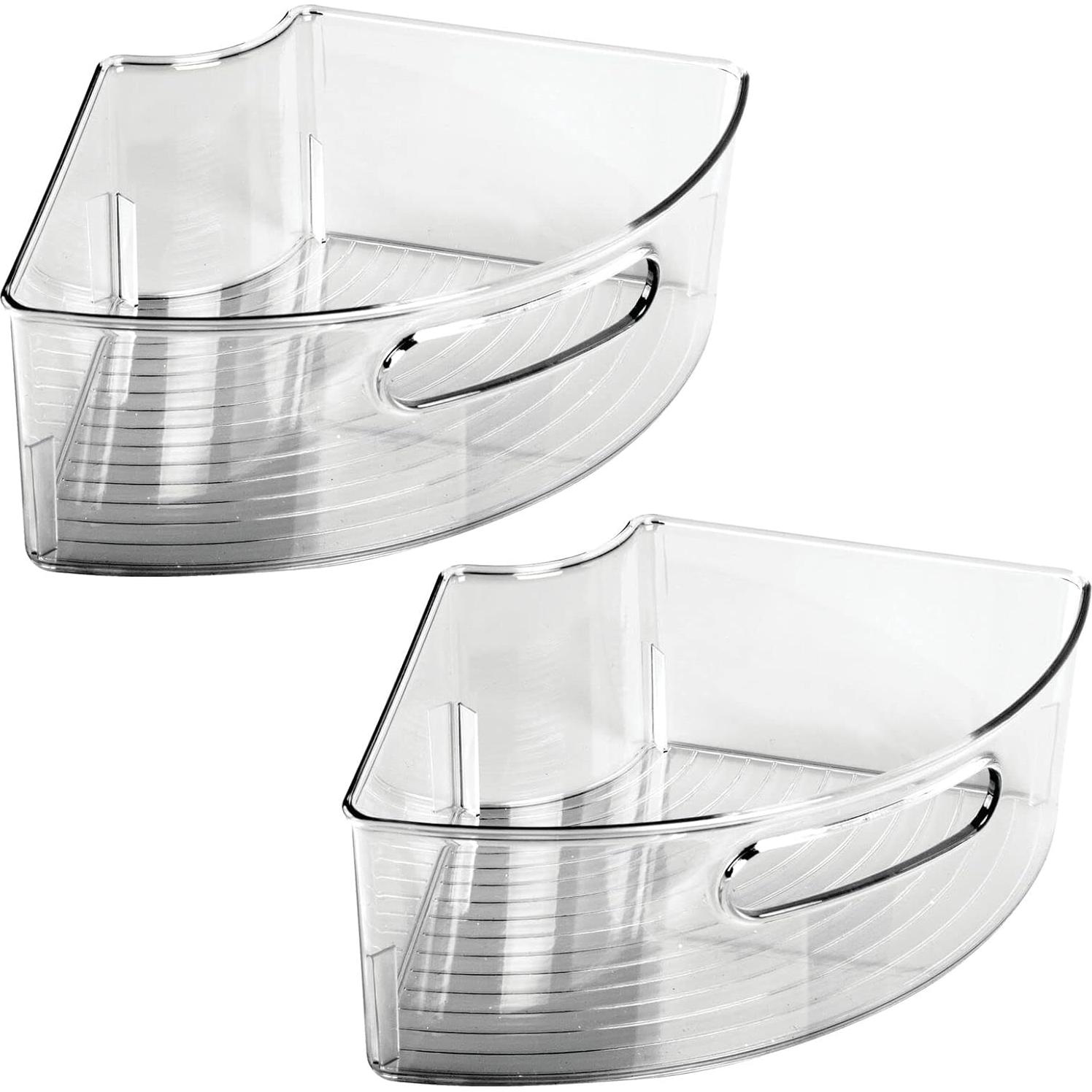 mDesign Bin de Almacenamiento Giratorio Plástico Humo - 2 Pzs