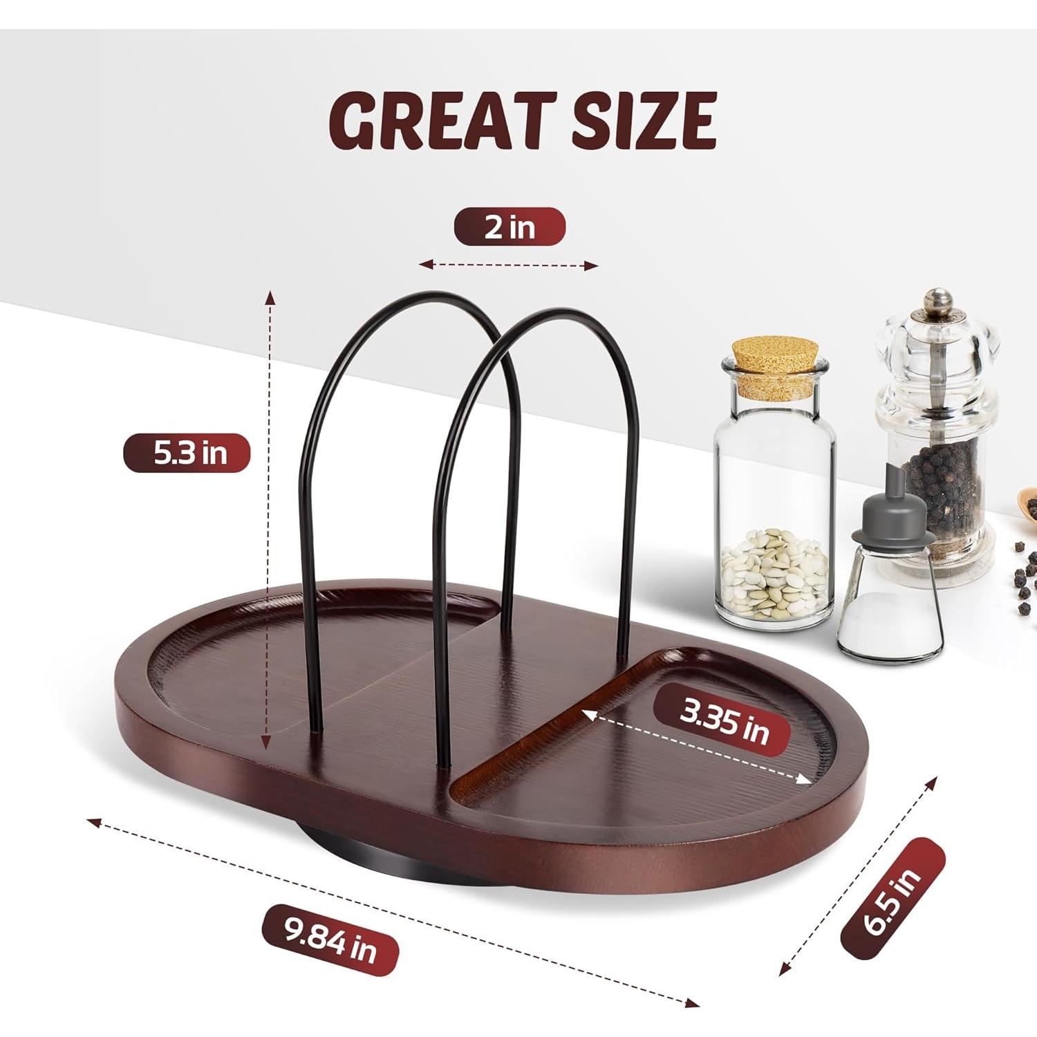 Soporte de Servilletas Rotativo Primo Lines de Madera 16.5 cm