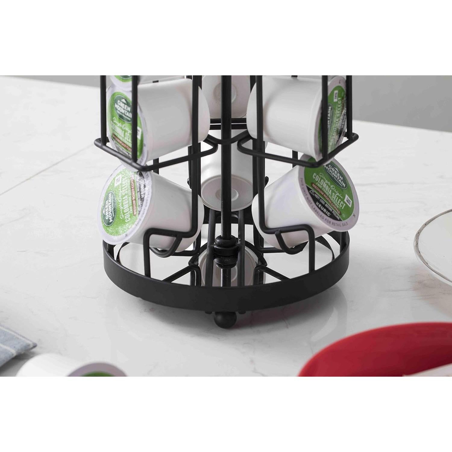 Carrousel de Almacenamiento de Cápsulas de Café Premium Racks - Base Giratoria - Caja de Azúcar Removible